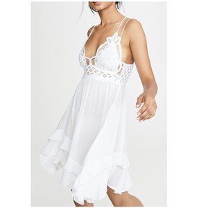 Free People Adella Lace Slip Mini Dress